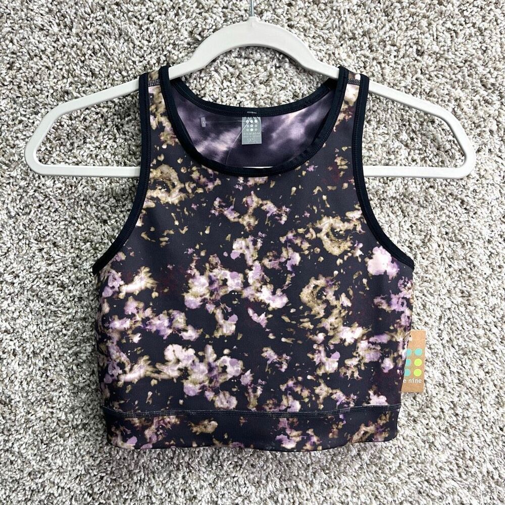Title Nine Crop Top Women’s XS Mad Dash Napili Racerback Reversible NWT